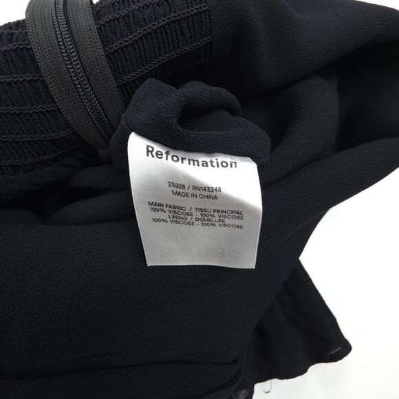 NEW Reformation Cammi Dress Black Whimsigoth Cottagecore Romantic French Girl 4 - Picture 6 of 6